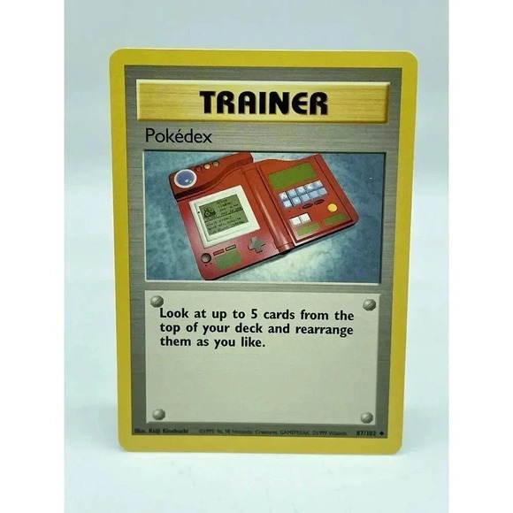 Pokedex Trainer 087/102 Non-Holo Vintage 1999 Pokemon TCG NM - Picture 1 of 6